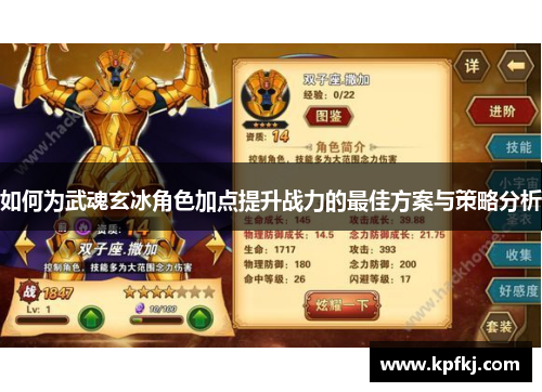 如何为武魂玄冰角色加点提升战力的最佳方案与策略分析